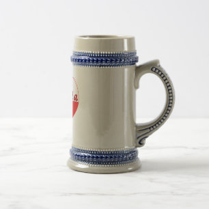 Jarra De Cerveza Babcia Corazón Polaco