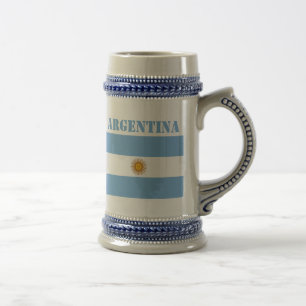 Jarra De Cerveza Baloncestistas de la bandera argentina