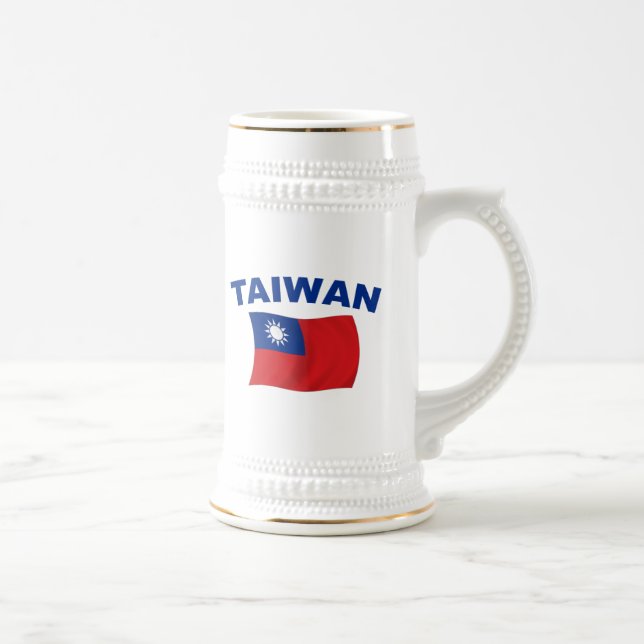 Jarra De Cerveza Bandera 2 de Taiwán (Derecha)