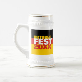 Jarra De Cerveza Bandera alemana del Oktoberfest Octoberfest