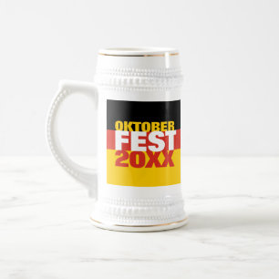 Jarra De Cerveza Bandera alemana del Oktoberfest Octoberfest