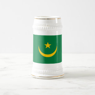 Jarra De Cerveza Bandera antigua de Mauritania