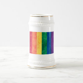 Jarra De Cerveza Bandera arcoiris del orgullo gay