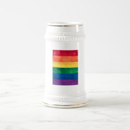 Jarra De Cerveza Bandera arcoiris del orgullo gay
