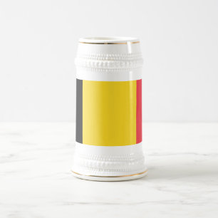 Jarra De Cerveza Bandera belga patriótica