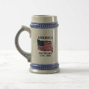 Jarra De Cerveza Bandera de América 250 Años