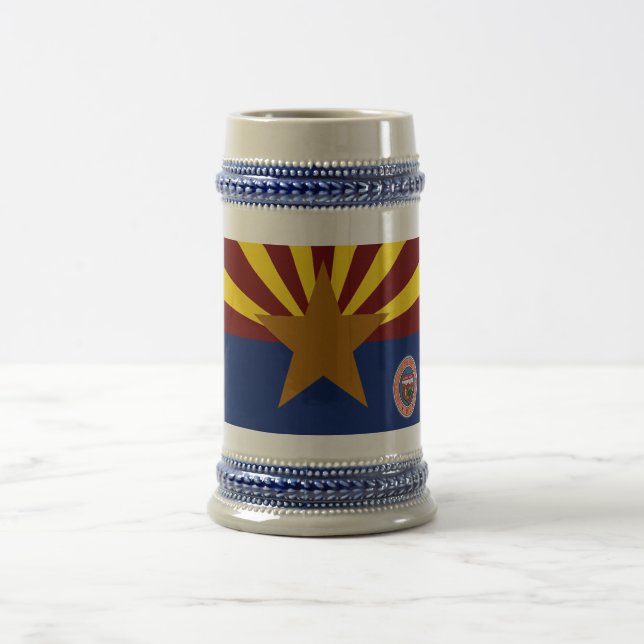 Jarra De Cerveza Bandera de Arizona (Centro)