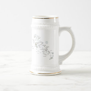Jarra De Cerveza Bandera de Bahamas ~ Map Mug