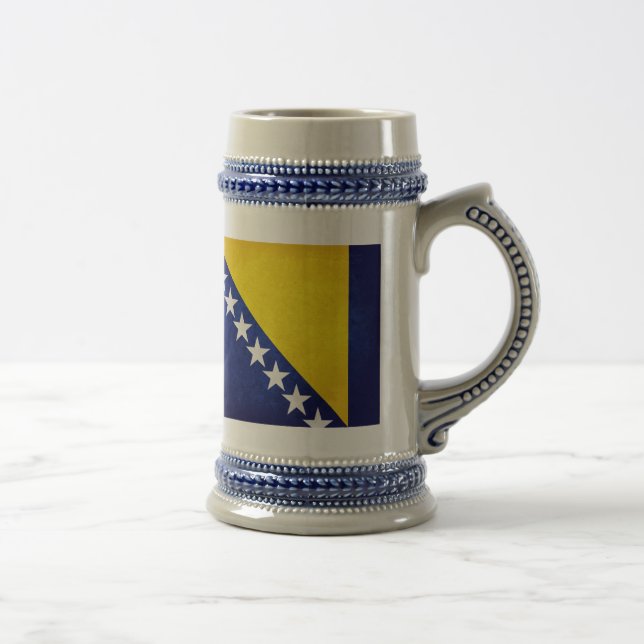 Jarra De Cerveza Bandera de Bosnia (Derecha)