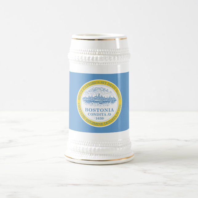 Jarra De Cerveza Bandera de Boston (Centro)