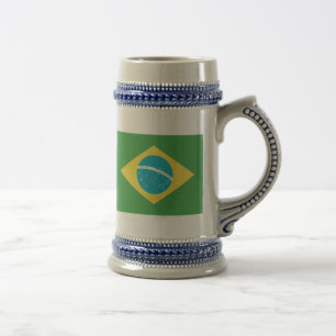 Jarra De Cerveza Bandera de Brasil Mug