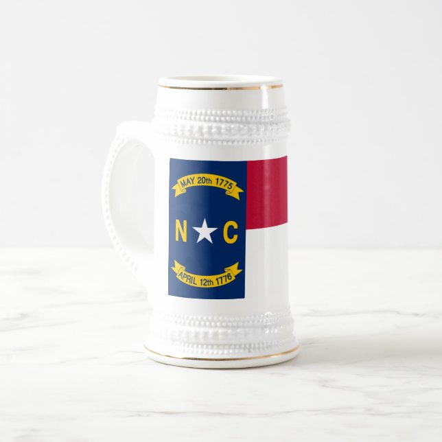 JARRA DE CERVEZA BANDERA DE CAROLINA DEL NORTE (Anverso izquierdo)