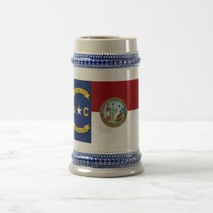Jarra De Cerveza Bandera de Carolina del Norte