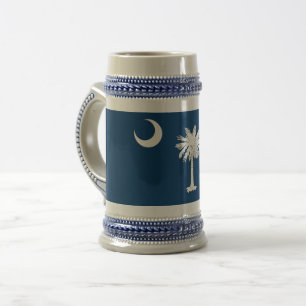 Jarra De Cerveza Bandera de Carolina del Sur