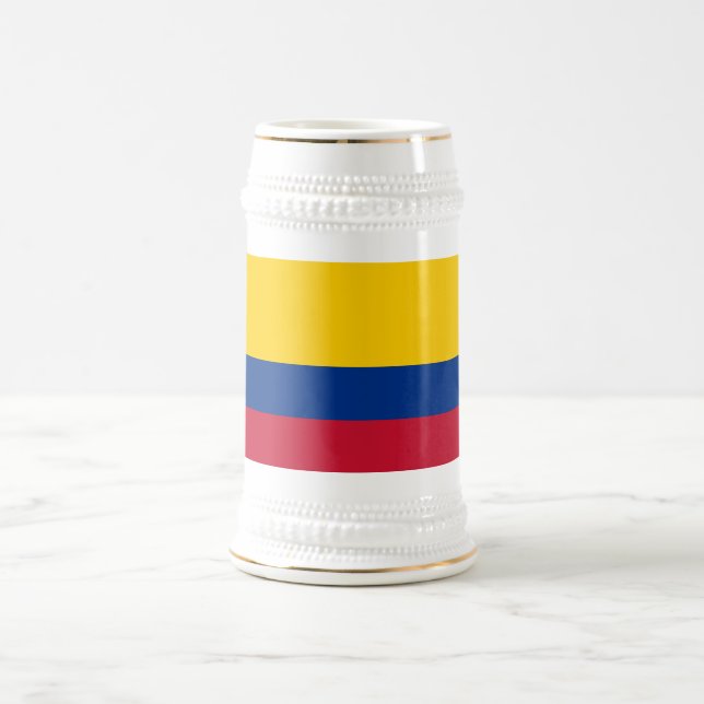 Jarra De Cerveza Bandera de Colombia (Centro)
