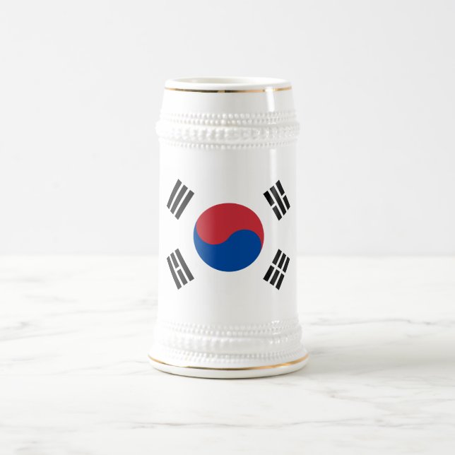 Jarra De Cerveza Bandera de Corea del Sur (Centro)