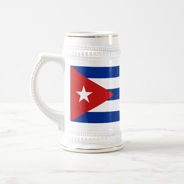 Jarra De Cerveza Bandera de Cuba (Izquierda)