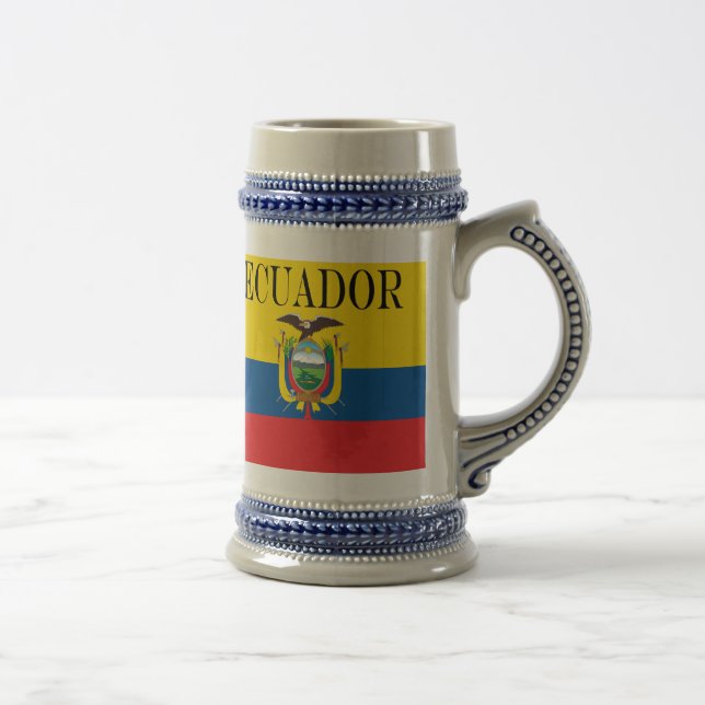 Jarra De Cerveza Bandera de Ecuador (Derecha)