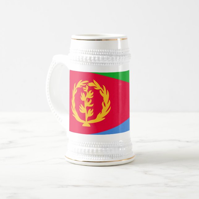 Jarra De Cerveza Bandera de Eritrea (Anverso izquierdo)