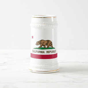 Jarra De Cerveza Bandera de estado de California