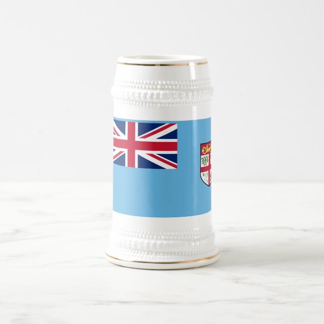 Jarra De Cerveza Bandera de Fiyi (Centro)
