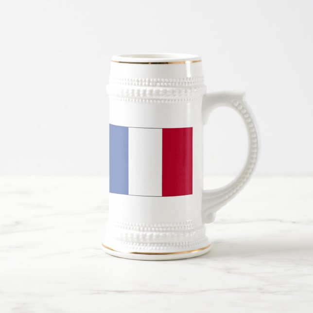 Jarra De Cerveza Bandera de France Mug (Derecha)