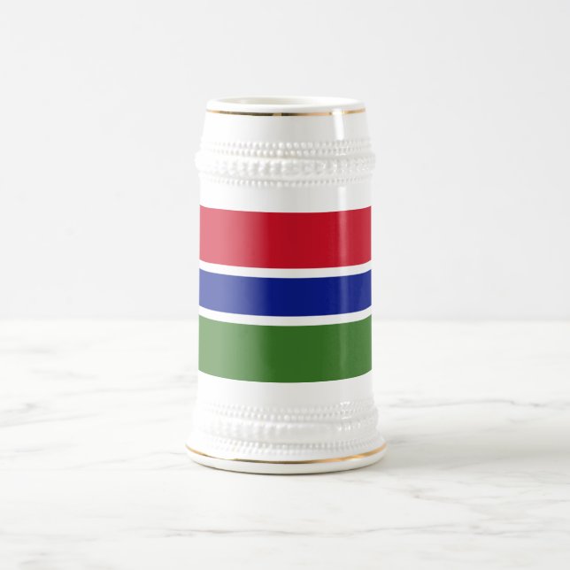 Jarra De Cerveza Bandera de Gambia (Centro)