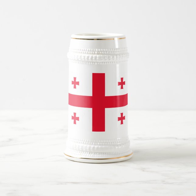Jarra De Cerveza Bandera de Georgia (Centro)