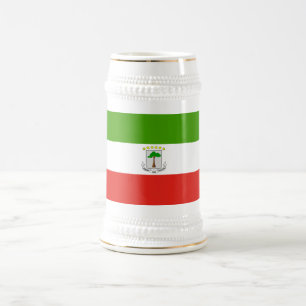 Jarra De Cerveza Bandera de Guinea Ecuatorial