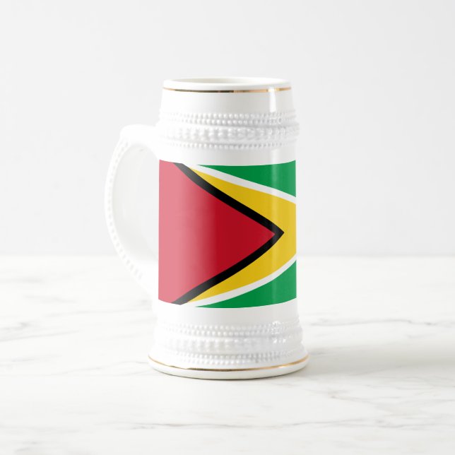 Jarra De Cerveza Bandera de Guyana (Anverso izquierdo)