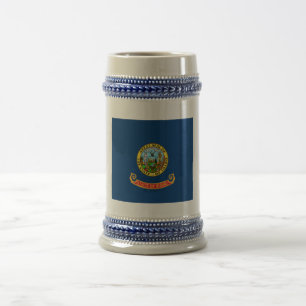 Jarra De Cerveza Bandera de Idaho: el estado de Gem, América Montañ