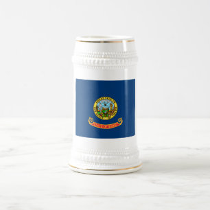 Jarra De Cerveza Bandera de Idaho: el Estado Gemológico, Montañas d