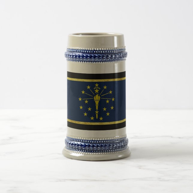 Jarra De Cerveza Bandera de Indiana (Centro)