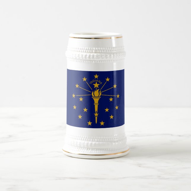 JARRA DE CERVEZA BANDERA DE INDIANA (Centro)