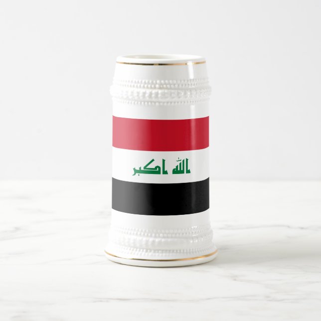 Jarra De Cerveza Bandera de Irak (Centro)