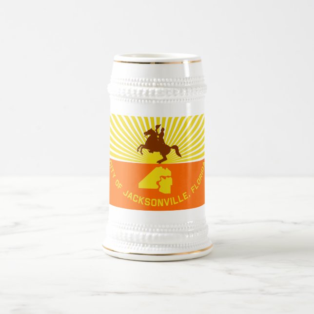 Jarra De Cerveza Bandera de Jacksonville (Centro)