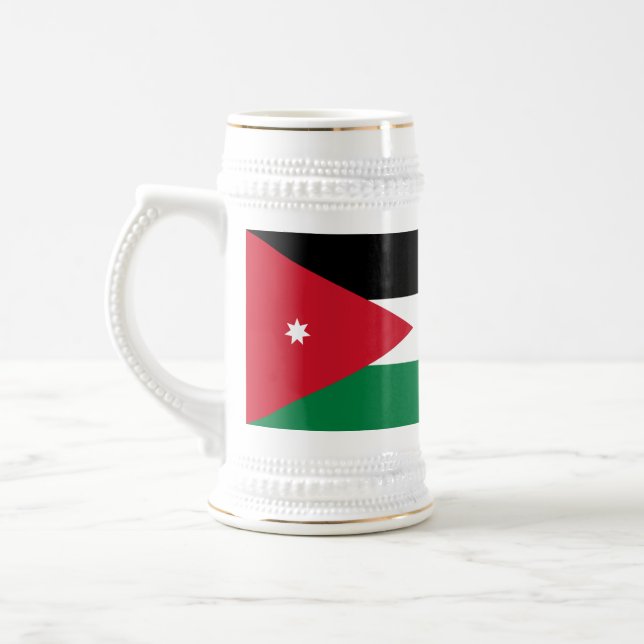 Jarra De Cerveza Bandera de Jordania (Izquierda)