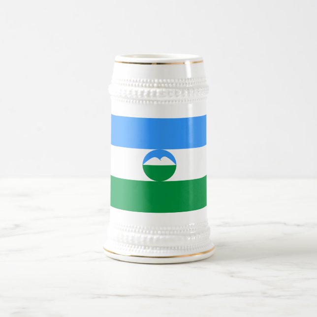 Jarra De Cerveza Bandera de Kabardino Balkaria (Centro)