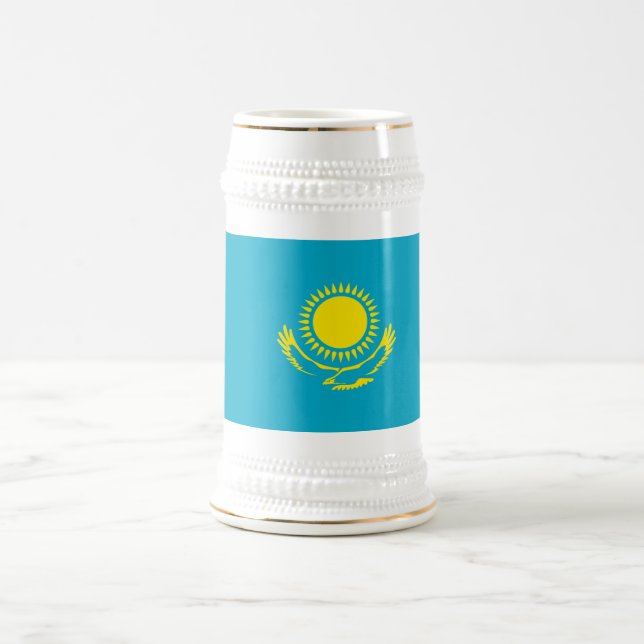 Jarra De Cerveza Bandera de Kazajistán (Centro)