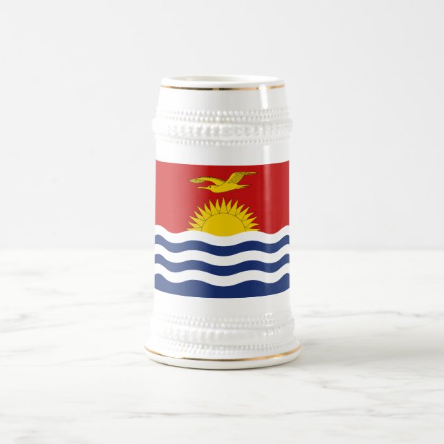 Jarra De Cerveza Bandera de Kiribati (Centro)
