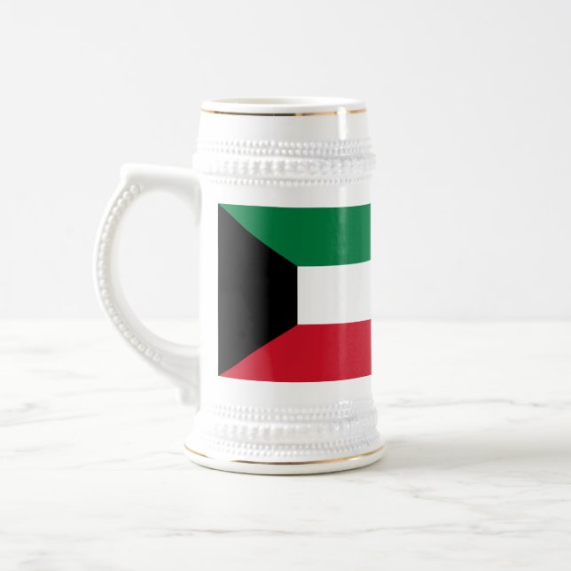 Jarra De Cerveza Bandera de Kuwait (Izquierda)