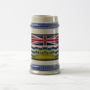 Jarra De Cerveza Bandera de la Columbia Británica (Canadá)