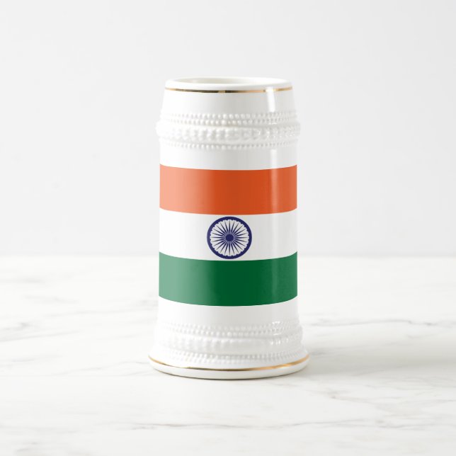 Jarra De Cerveza Bandera de la India (Centro)