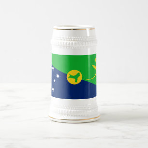 Jarra De Cerveza Bandera de la Isla de Navidad