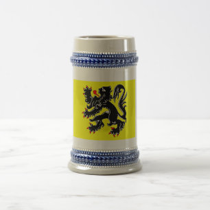 Jarra De Cerveza Bandera de la región de Flandes