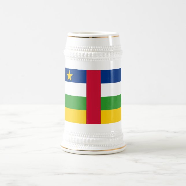 Jarra De Cerveza Bandera de la República Centroafricana (Centro)