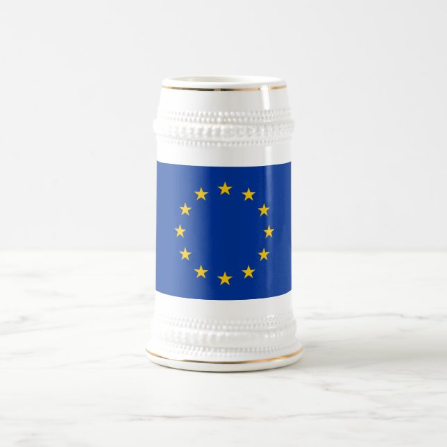 Jarra De Cerveza Bandera de la Unión Europea (Centro)
