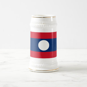 Jarra De Cerveza Bandera de Laos