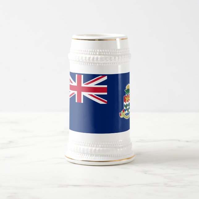 Jarra De Cerveza Bandera de las Islas Caimán (Centro)