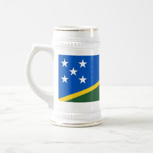 Jarra De Cerveza Bandera de las Islas Salomón